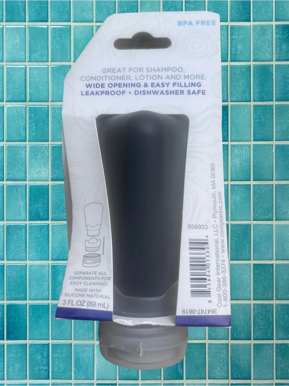 NWT Cool Gear Go-Gear 3oz Silicone Travel Tube Black